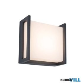   LUTEC 5195401118 LED Kültéri mini fali lámpa 7,8W 3000K IP54 szürke Qubo