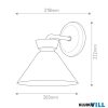 Elstead ALM-HALSTON-1WB-GD Falikar 1XE14 max. 40W