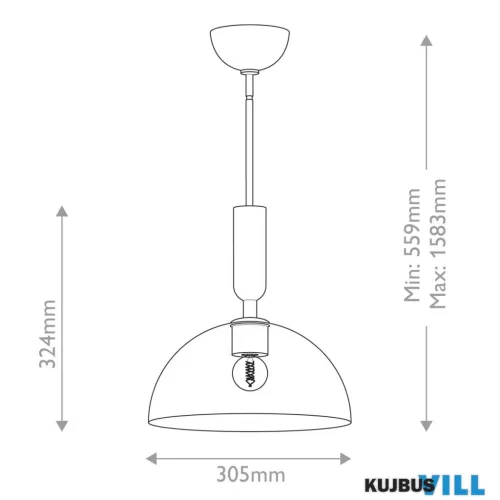 Elstead ALM-JUDE-P-GD-CL Függeszték 1xE27 max. 60W
