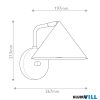 Elstead ALM-REMYCK-1WB-GD Fali lámpa 1xE27 max. 60W