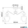 Elstead DL-ARMAND-SF3-AB mennyezeti lámpa 3xE14 max.40W