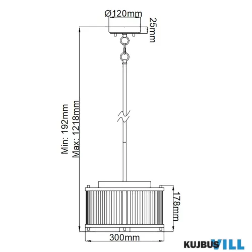 Elstead DL-CORONA-2P-WPN mennyezeti lámpa/függeszték 2xE27 max.60W