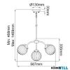 Elstead DL-COSMOS5 Csillár 5xe14 max.8WLED