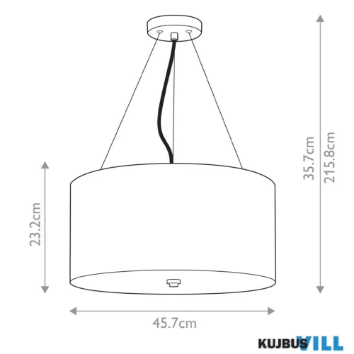 Elstead DL-PEARCE18-3LT-IV-AB függeszték  3xE27 max.60W