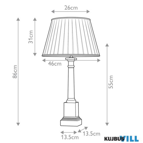 Elstead DL-PERONNE-TL asztali lámpa 1xE27 max.60W