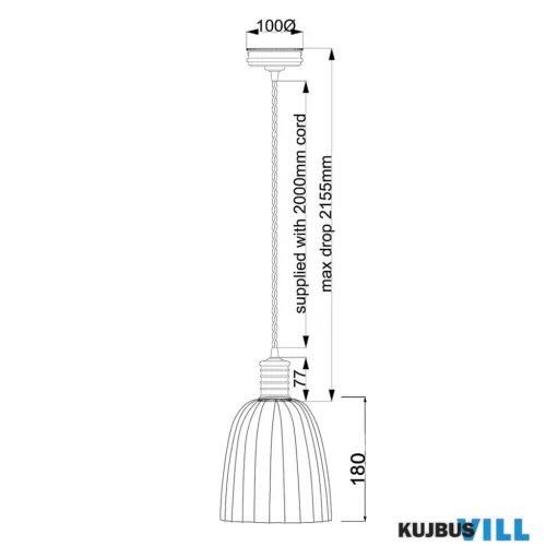Elstead DOUILLE-P-BPB függeszték 1xE27 max60W