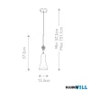 Elstead ETOILE-P-S-AB függeszték  1xE27 max. 60W