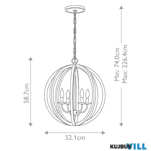 Elstead FE-ALLIER-4P-WW függeszték 4xE14 max.60W