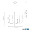 Elstead FE-BRIANNA6-BB csillár 6xE14 max.40W