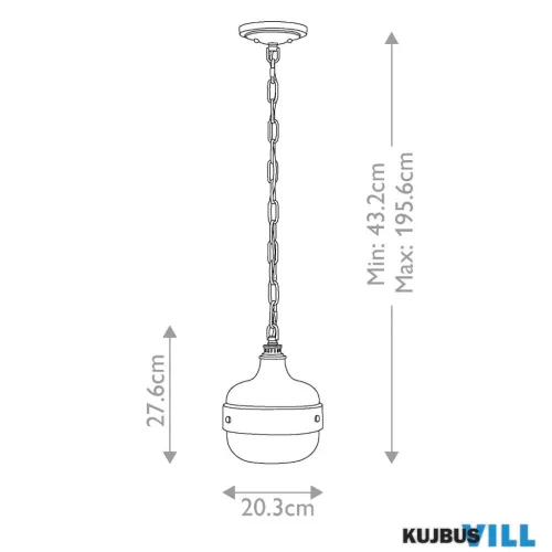 Elstead FE-CADENCE-1P-MB függeszték 1xE27 max.60W