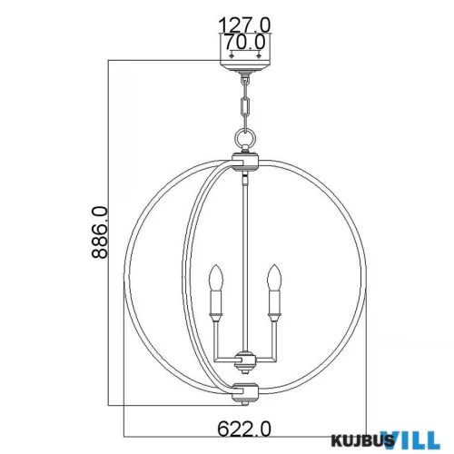 Elstead FE-CORINNE-6P-L függeszték 6xE14 max.60W