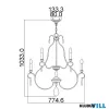 Elstead FE-DEWITT9 csillár 9xE14 max.60W