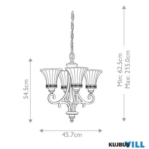 Elstead FE-DRAWING-ROOM4 mennyezeti lámpa/függeszték 4xE27 max.60W