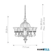 Elstead FE-DRAWING-ROOM6 csillár 6xE27 max.60W