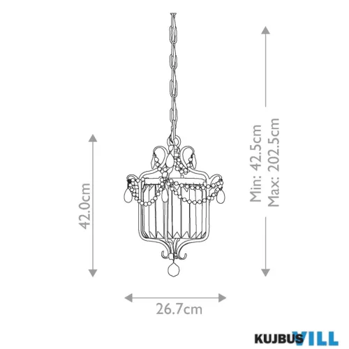 Elstead FE-GIANNA1C függeszték/mennyezeti lámpa 1xE27 max.60W
