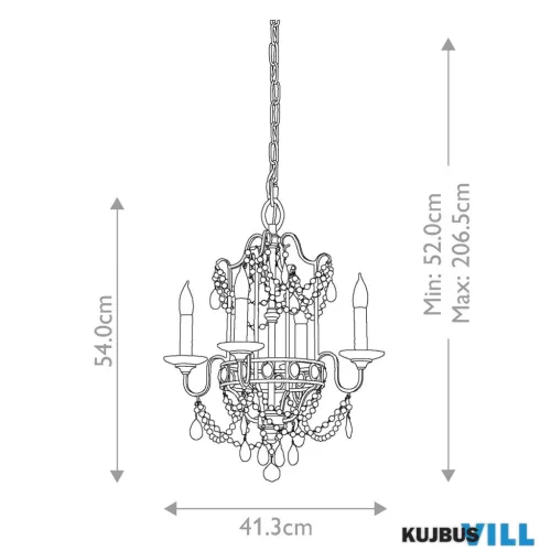 Elstead FE-GIANNA4 függeszték/mennyezeti lámpa 4xE14 max.60W