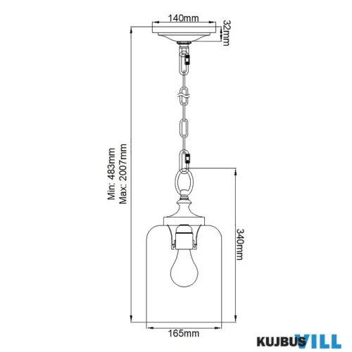 Elstead FE-HOUNSLOW-P-BB Függeszték 1xE27 max.60W