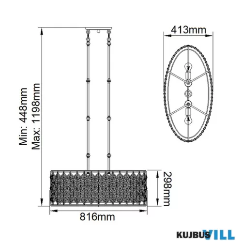 Elstead FE-LUCIA-P-A függeszték 3xE27 max.60W