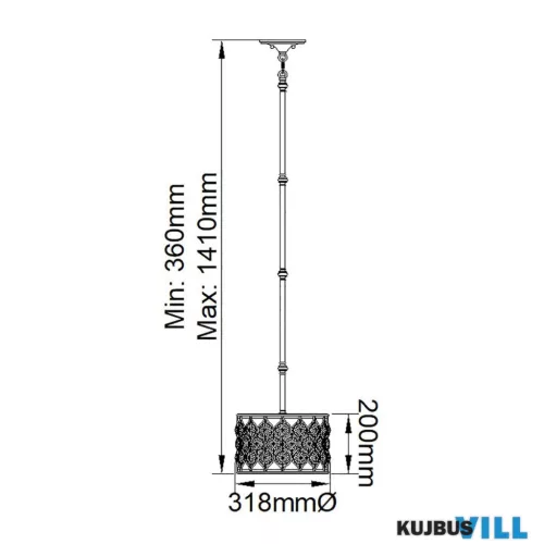 Elstead FE-LUCIA-P-C függeszték 1xE27 max.60W