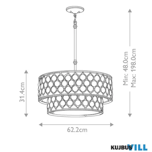 Elstead FE-LUCIA-P-E-2TR függeszték 6xE27 max.60W