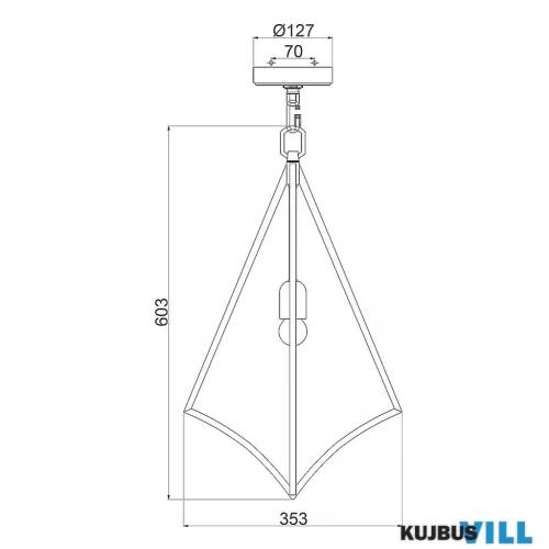 Elstead FE-NICO-P-M-BB függeszték 1xE27 max.60W