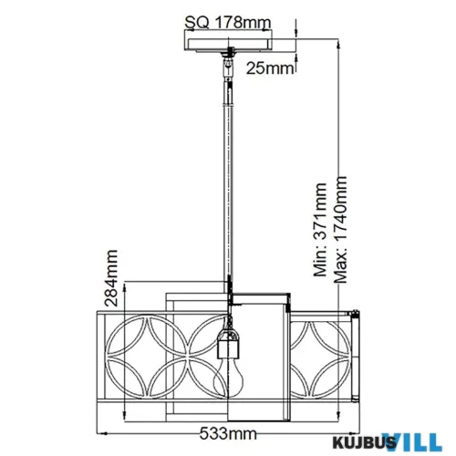 Elstead FE-REMY-P-B függeszték 1xE27 max.60W