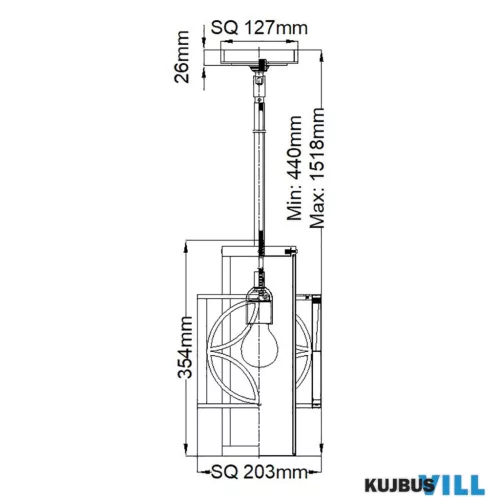 Elstead FE-REMY-P-C függeszték 1xE27 max.60W