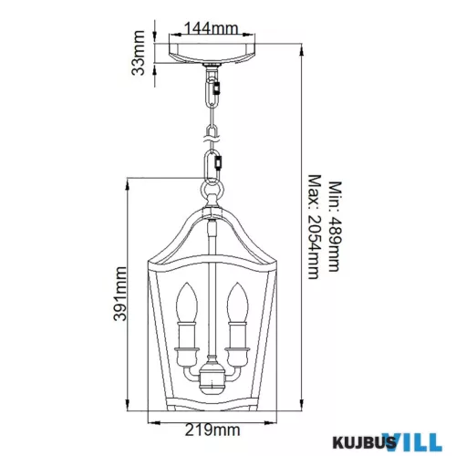 Elstead FE-YARMOUTH-3P függeszték 3xE14 max.60W