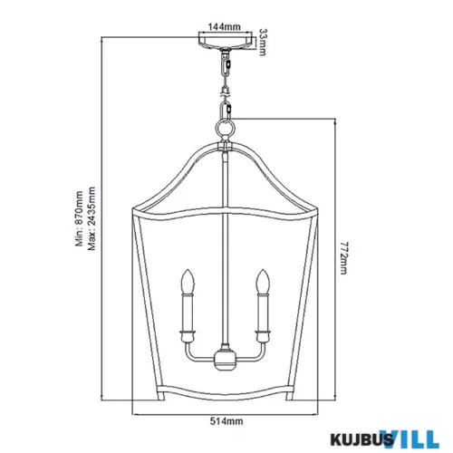Elstead FE-YARMOUTH-6P függeszték 6xE14 max.60W