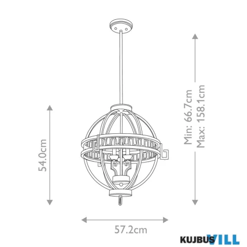 Elstead GN-LEMURIA-3P-A függeszték 3xE14 max.60W