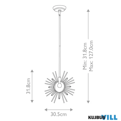 Elstead GN-SUN-KING-P-G függeszték 1xE14 max.60W
