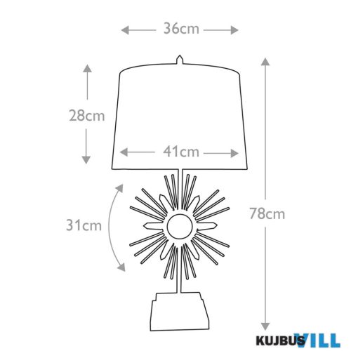 Elstead GN-SUN-KING-TL asztali lámpa 1xE27 max.60W