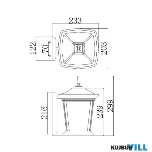 Elstead HK-BROMLEY2-S kültéri fali lámpa 1xE27 max.60W