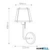 Elstead HK-CLARKE1-BR-BK Fali lámpa