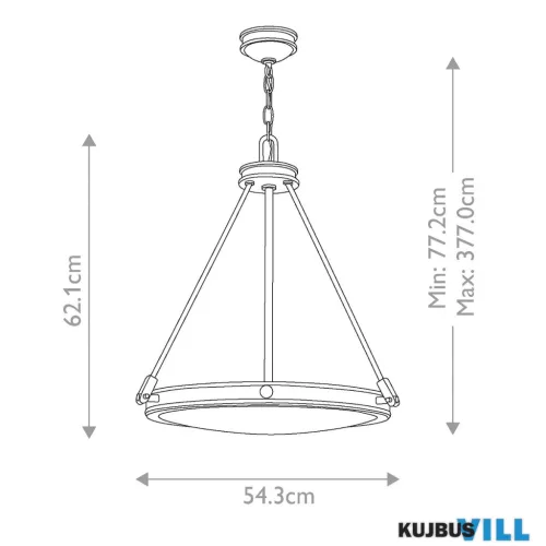 Elstead HK-COLLIER-P függeszték 4xE14 max.40W