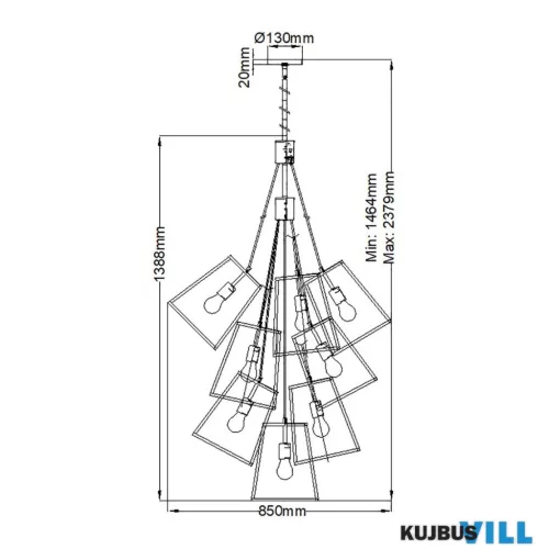 Elstead HK-FULTON-13P függeszték 13xE27 max.60W