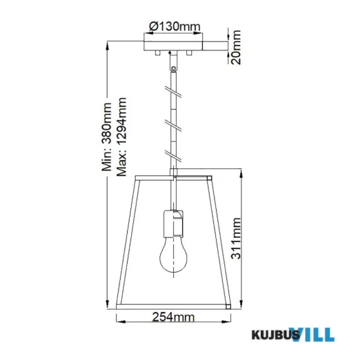 Elstead HK-FULTON-P függeszték 1xE27 max.60W