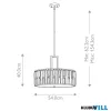 Elstead HK-GEMMA-P-C-VBZ függeszték 3xE27 max.60W