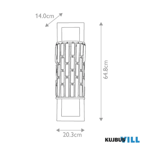 Elstead HK-GEMMA2-B-VBZ fali lámpa 2xE14 max.60W