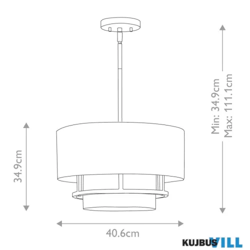 Elstead HK-GRAHAM-M-BK mennyezeti lámpa/függeszték 3xE14 max.40W