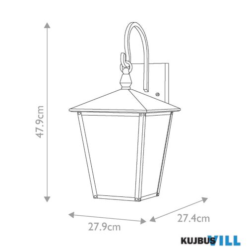 Elstead HK-HUNTERSFIELD2-M-BK kültéri falikar 2xE14 max.40W