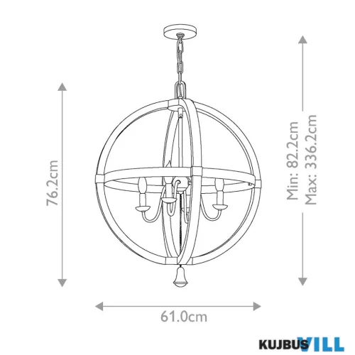 Elstead HK-MIDDLEFIELDP4 csillár 4xE14 max.60W