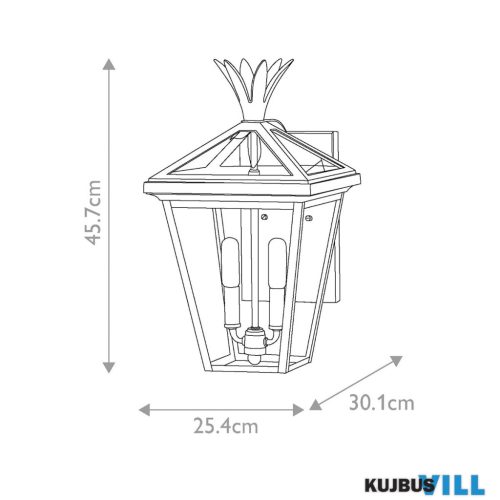 Elstead HK-PALMA-M-BU kültéri fali lámpa 2xE14 max.40W