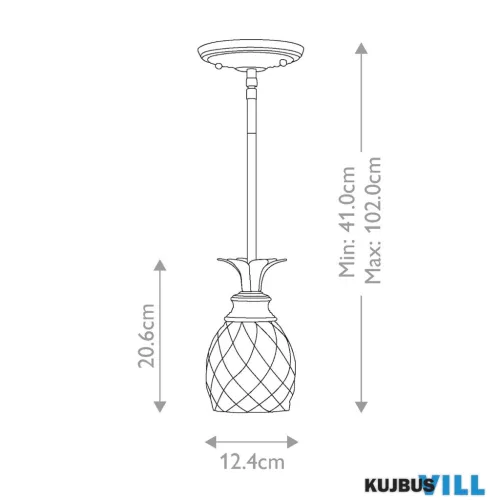 Elstead HK-PLANTATION-MP-BB függeszték 1xE27 max.60W