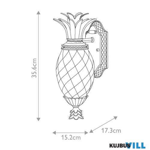 Elstead HK-PLANTATION-S-MB kültéri fali lámpa 1xE27 max.40W