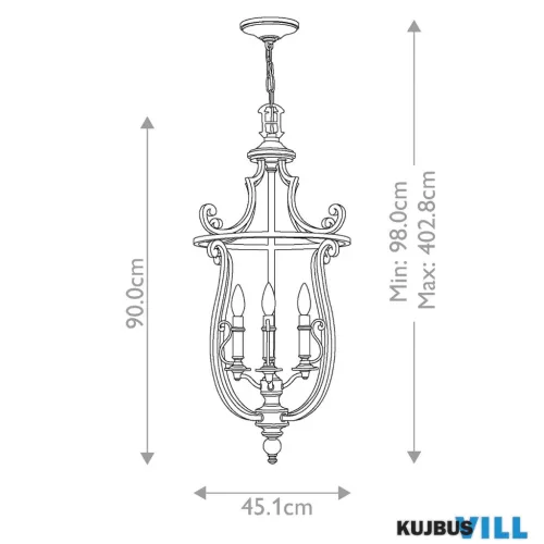 Elstead HK-PLYMOUTH4-P függeszték 4xE14 max.60W