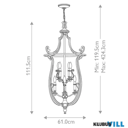 Elstead HK-PLYMOUTH8-P függeszték 8xE14 max.60W