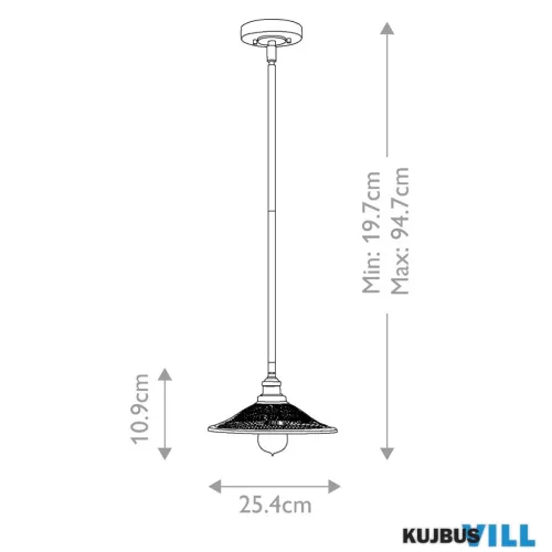 Elstead HK-RIGBY-P-KZ függeszték 1xE27 max.60W