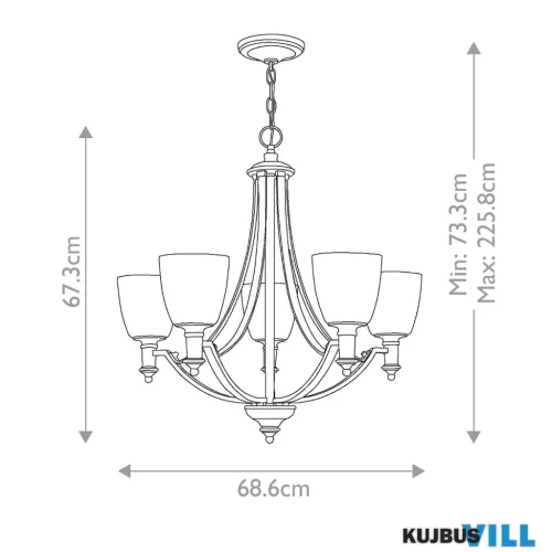 Elstead HK-TRUMAN5 csillár 5xE27 max.60W