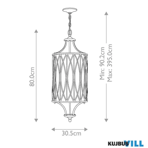 Elstead HK-WALDEN-3P függeszték 3xE14 max.60W